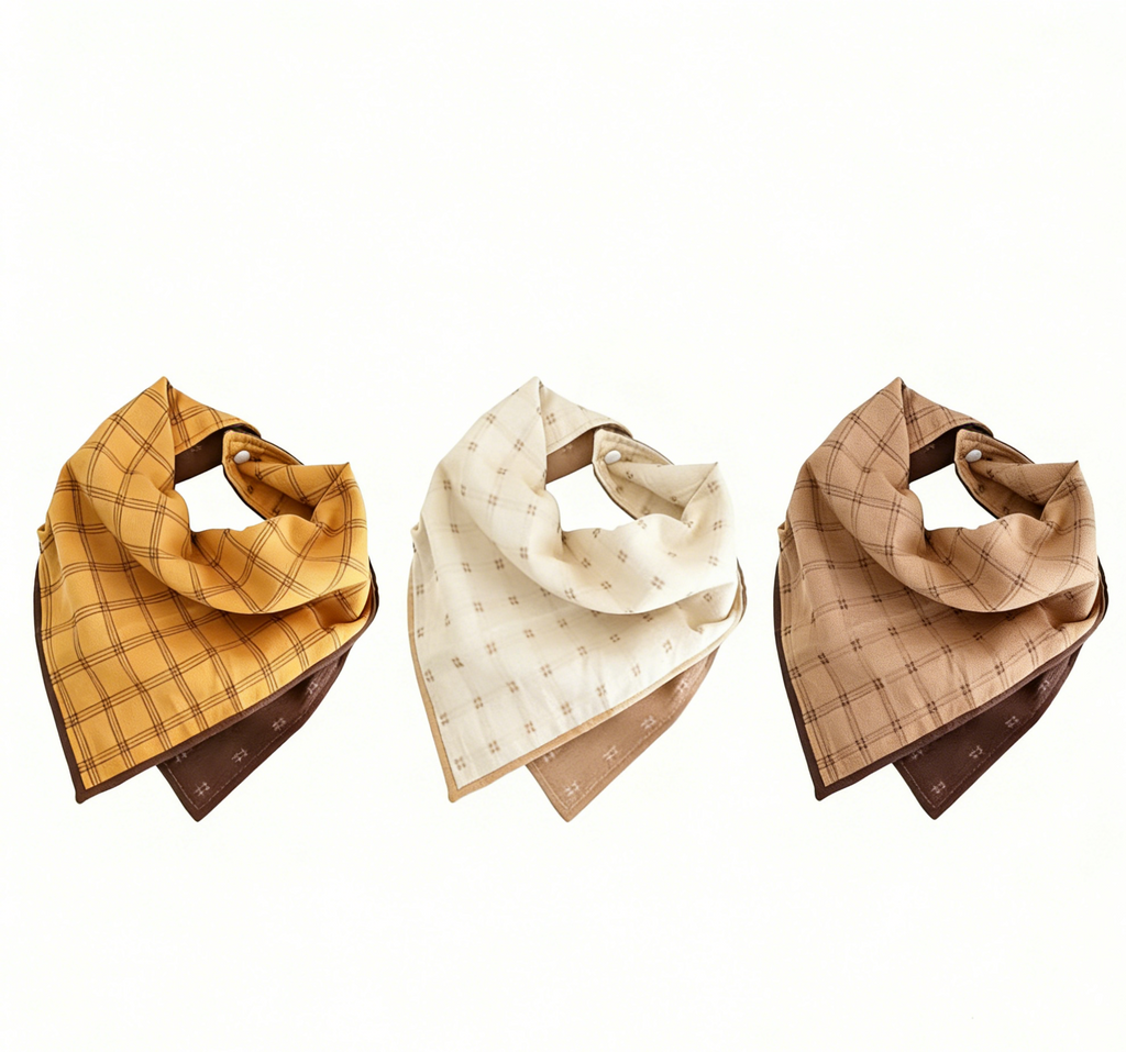 Dog Bandana, Fashion Trend Pet Scarf Soft , Triangle Neckerchief Stylish, (3-Pack)